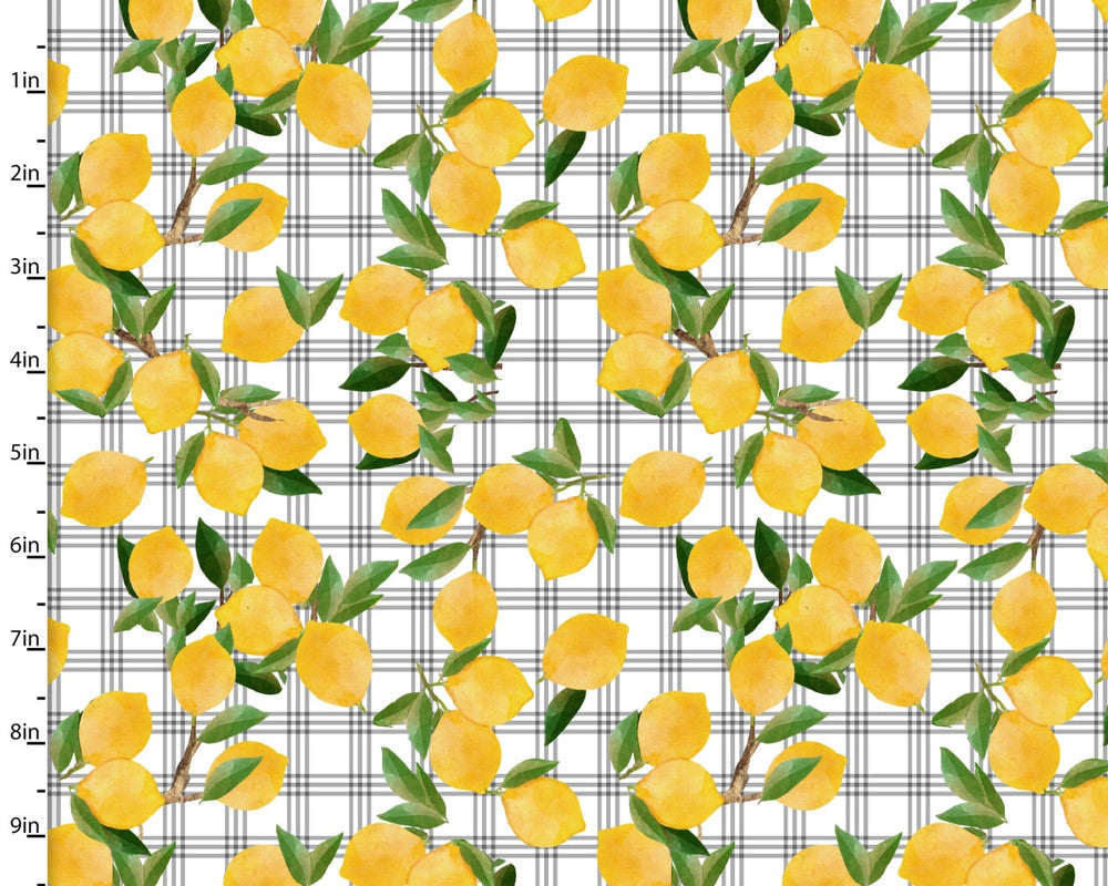 White Cottage Farm - Trailing Lemons White from 3 Wishes Fabric