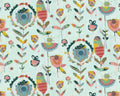 A Heart Led Life - Fresh Picked Floral Lt Turquoise by Kelly Rae Roberts from Benartex Fabrics