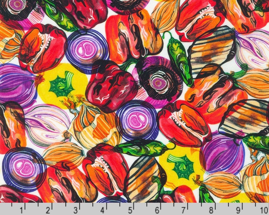 Chef’s Table - Vegetables Pimento by Hennie Haworth from Robert Kaufman Fabrics