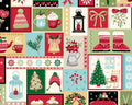 Cosy Christmas - Cosy Montage Multi from Makower UK Fabric