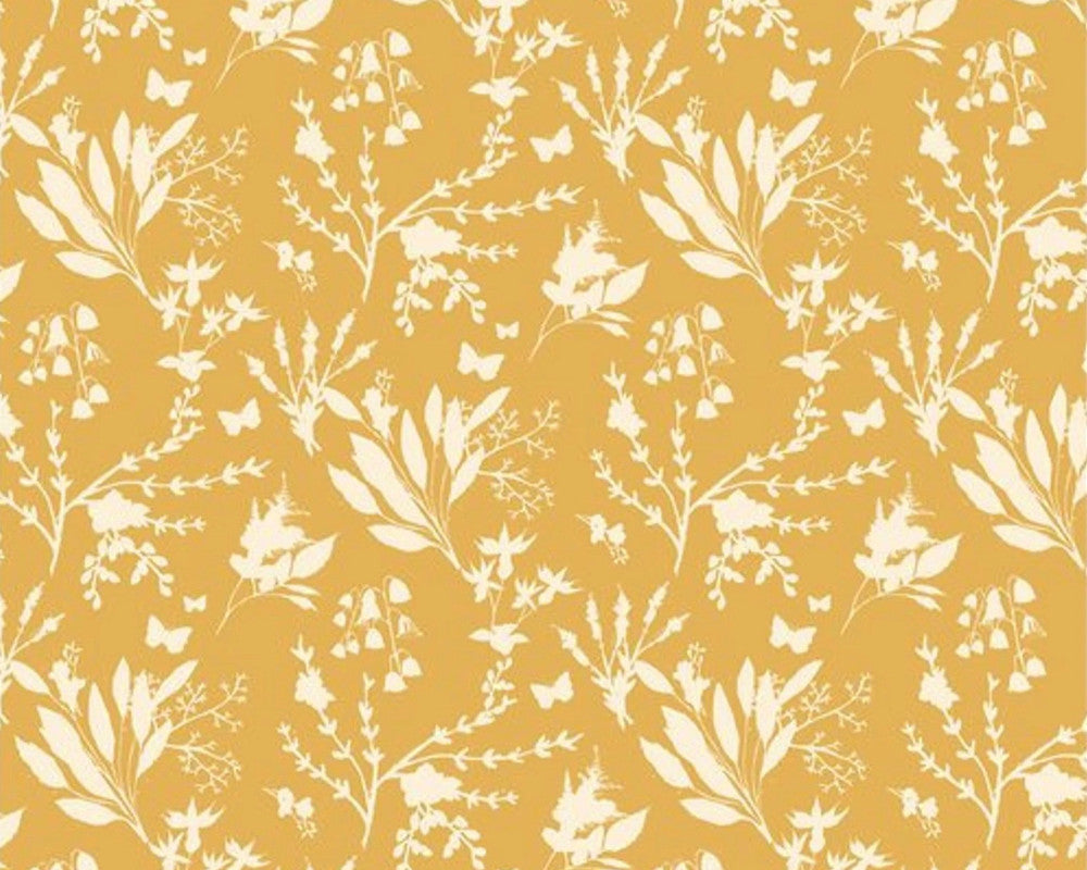 Desert Sway - Wildflower Silhouette Goldenrod from Dandelion Fabric and Co.