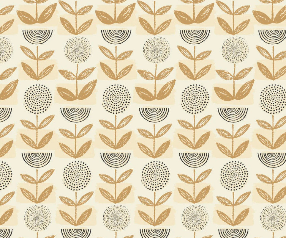 Reflections - Florals Cream by Vicky Yoke from Camelot Fabrics