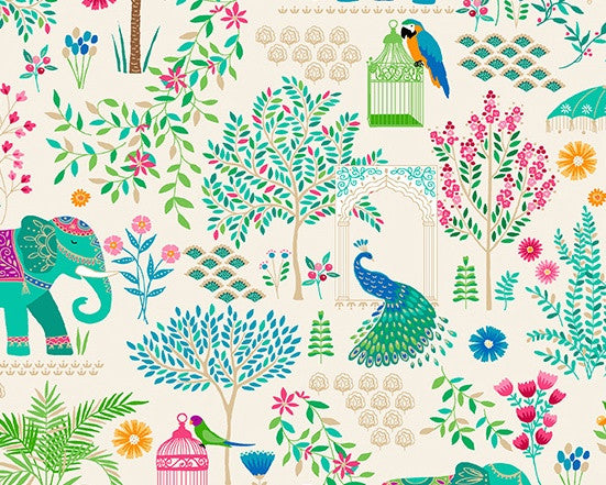 Jaipur - Scenic Cream from Makower UK Fabric