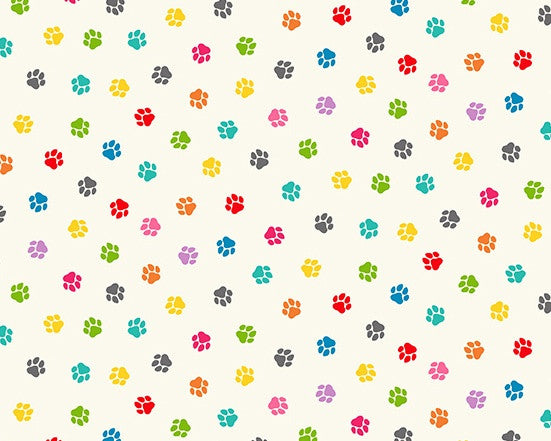 Furry Friends - Paws Cream from Makower UK Fabric