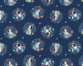 Disney Princess - Snow White And Seven Dwarfs Navy from Camelot Fabrics
