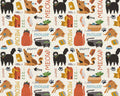 Here Kitty Kitty - Meow Cream from Paintbrush Studio Fabrics
