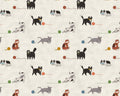 Here Kitty Kitty - Play Time Cream from Paintbrush Studio Fabrics
