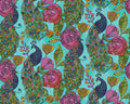 Alluring Peacock - Floral Peacock Aqua Teal from Benartex Fabrics