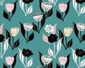 Comforts of Home - Happy Flora Teal Green from Cloud9 Fabrics