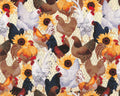 Chickens Sunflowers from Fabric Traditions Fabric