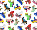 In Motion - Roller Skates White from Elizabeth’s Studio Fabric