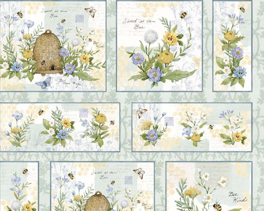 Sweet As Can Be - Bee Floral Patch by Susan Winget from Springs Creative Fabric