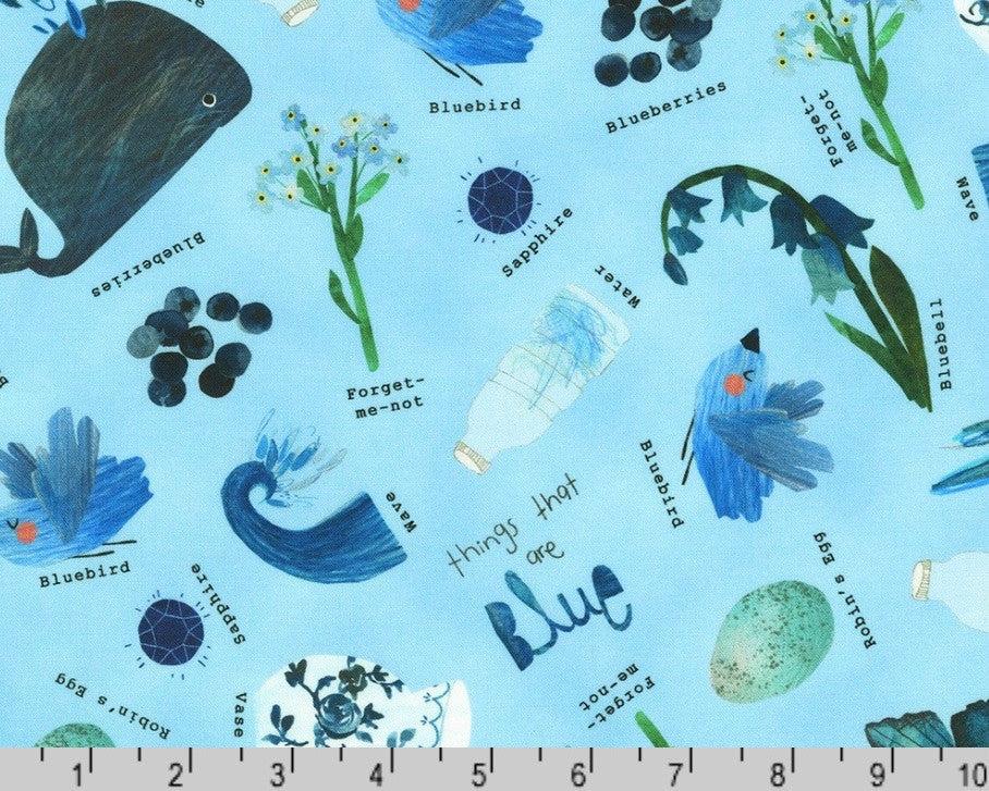 Things That Are Colors - Blue by Bryony Clarkson from Robert Kaufman Fabrics