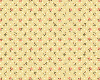 Delightful Department Store - Little Floral Lucy Yellow from Poppie Cotton Fabric