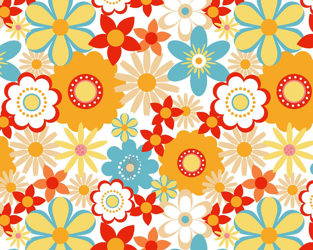 Surf’s Up - Modern Floral Multi from Henry Glass Fabric