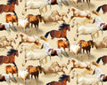 Horses Running Tan from Springs Creative Fabric