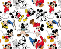 Mickey Mouse Different Versions White from Springs Creative Fabric