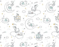 Winnie The Pooh - Winnie and Friends Moon Clouds White from Springs Creative Fabric