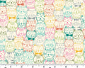 Whiskers - Cat Faces Cream from Makower UK Fabric