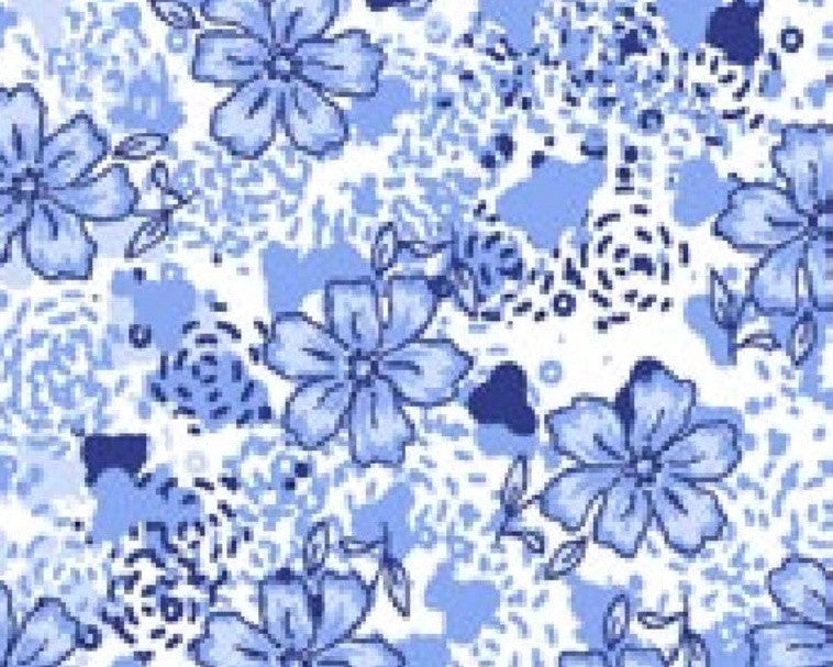 Butterfly Blues - Dotted Florals from 3 Wishes Fabric