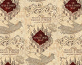 Wizarding World KNIT - Map Tan 58 Inches from Camelot Fabrics