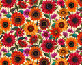 For The Love of Sunflowers - Large Sunflowers Cream by Peggy Davis from Elizabeth’s Studio Fabric