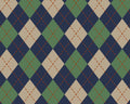 Argyle Pattern OXFORD Blue Green from Cosmo Fabric