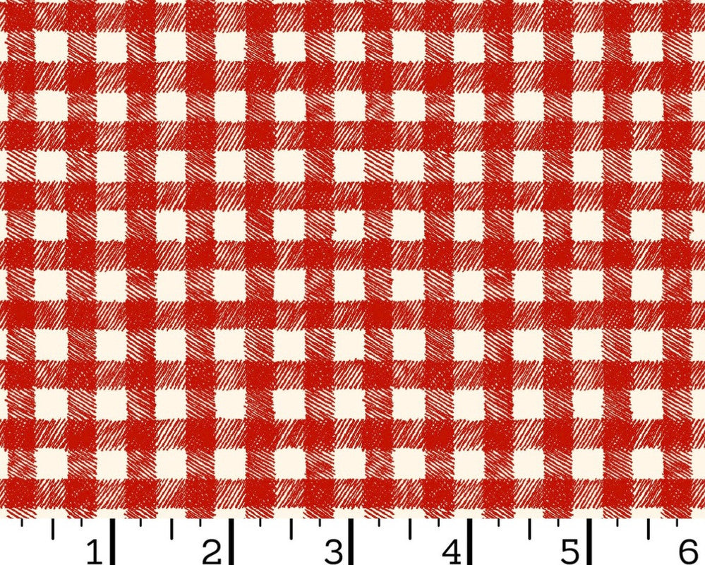 Homemade Holidays - Check Red from Maywood Studio Fabric