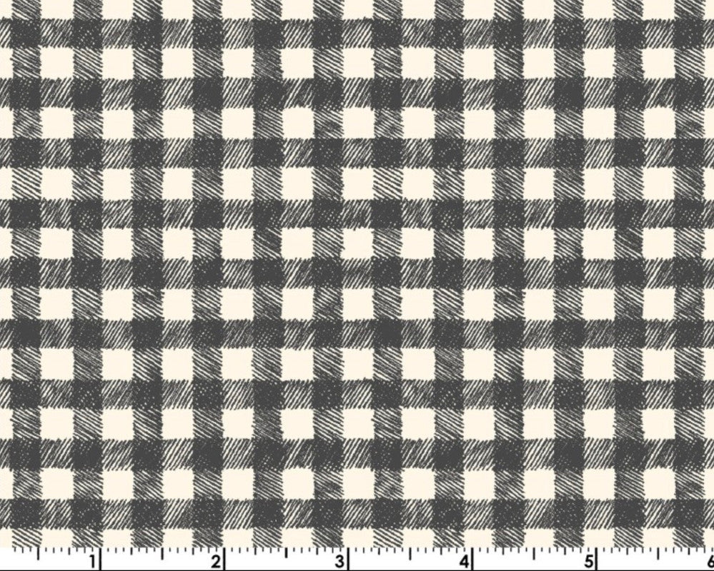 Homemade Holidays - Check Grey from Maywood Studio Fabric