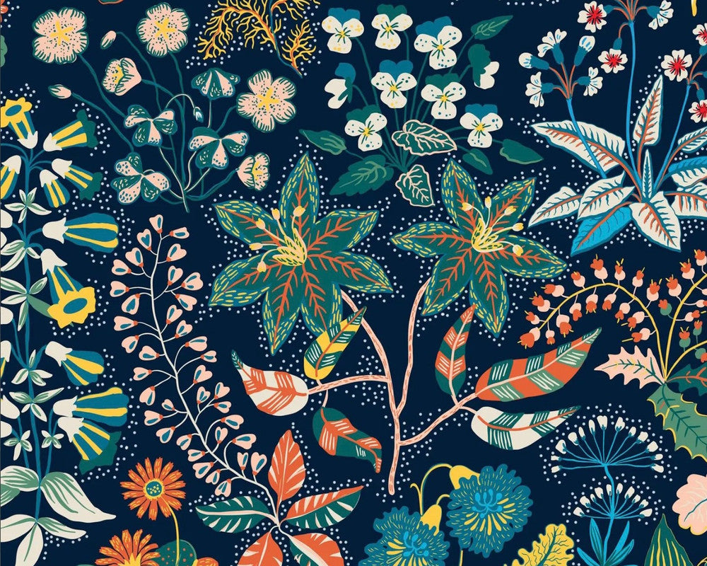 Whimsy - Floral Navy from In The Beginning Fabric