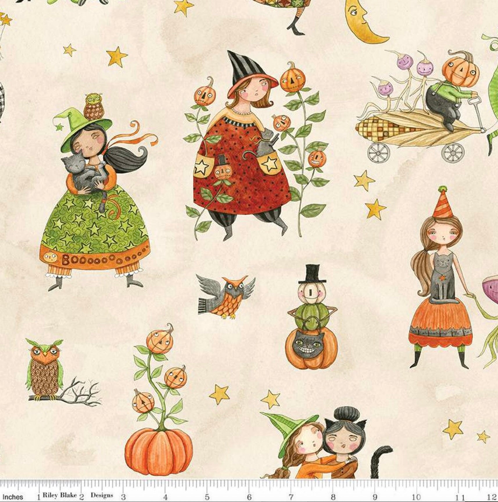 Ghoul Friends - Main Cream from Riley Blake Fabric