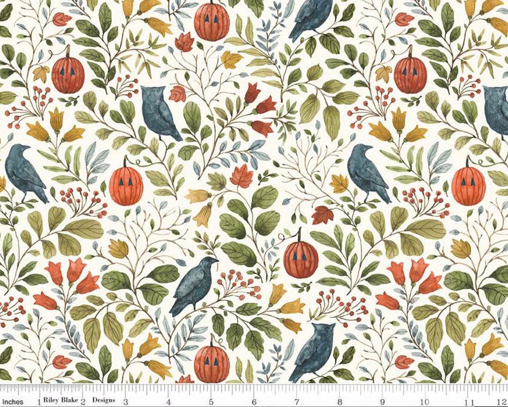 Trick or Treat - Foliage Cream from Riley Blake Fabric