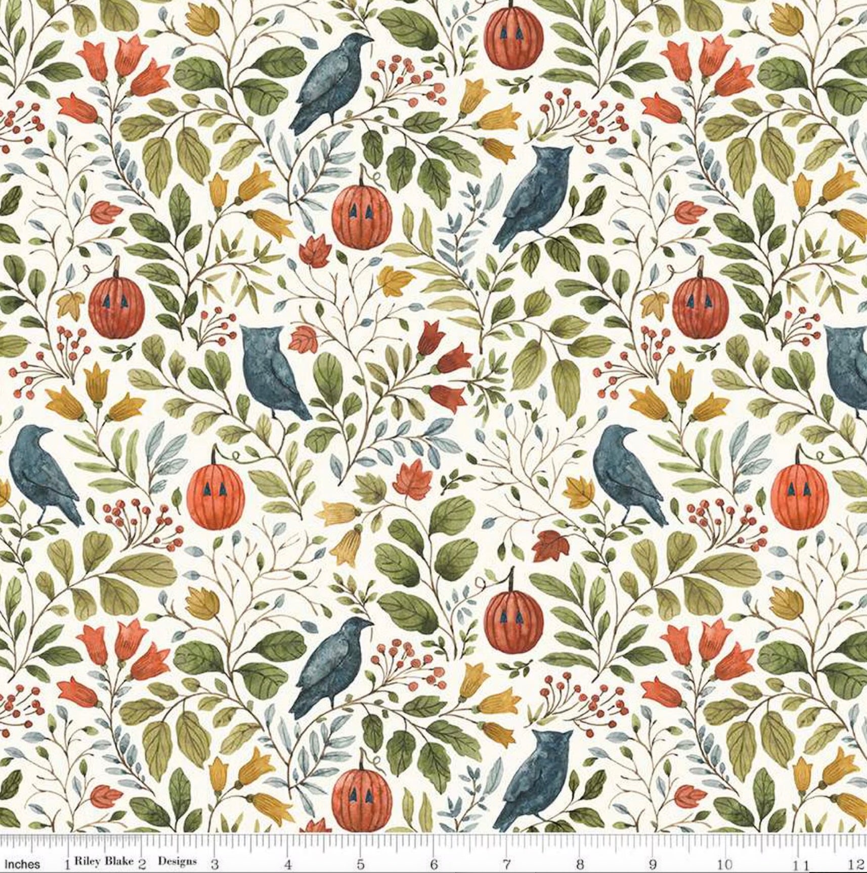 Trick or Treat - Foliage Cream from Riley Blake Fabric