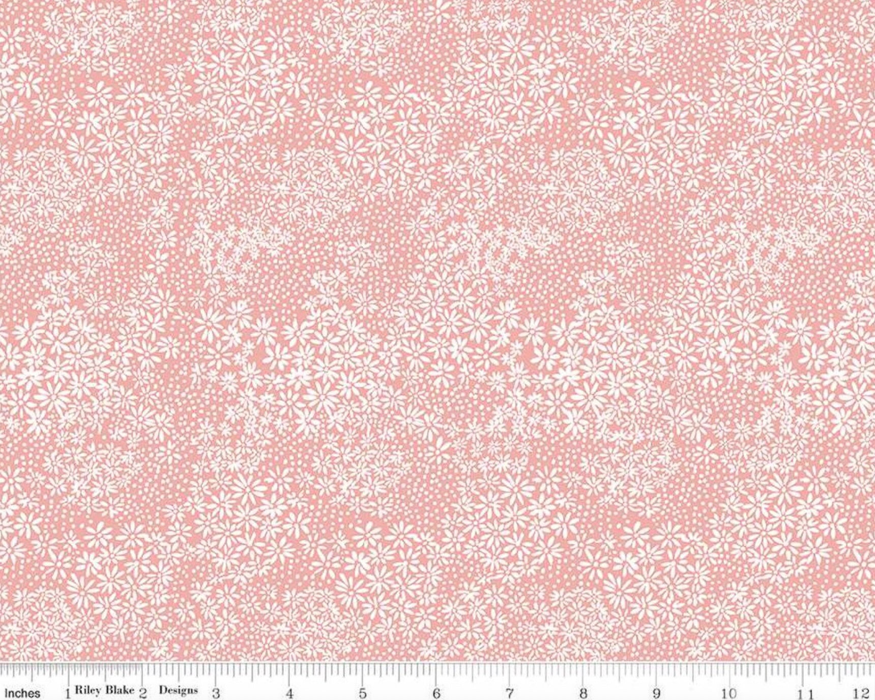 A Walk On The Prairie - Silhouette Floral Coral from Riley Blake Fabric