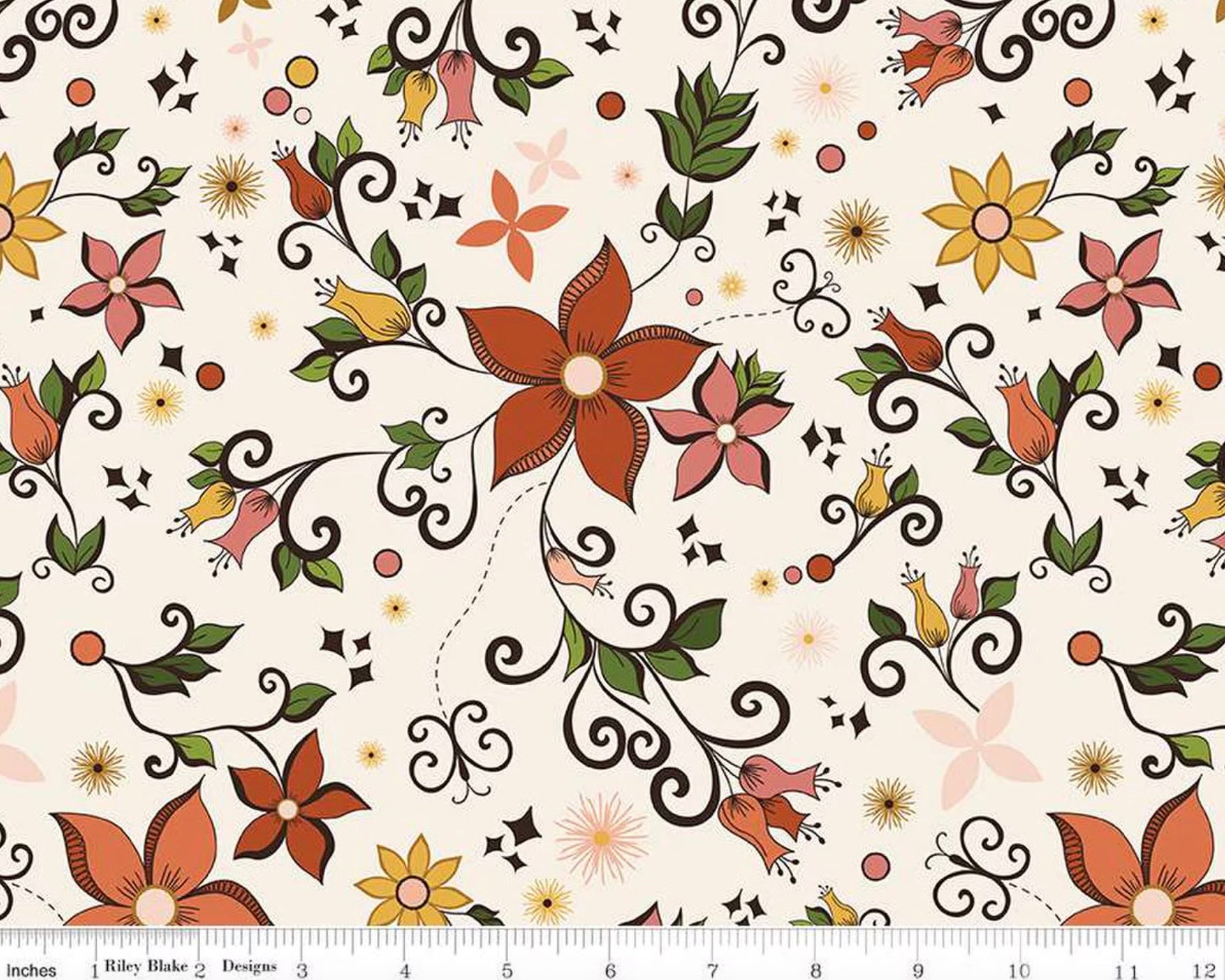 Curated Blooms - Main Cream from Riley Blake Fabric