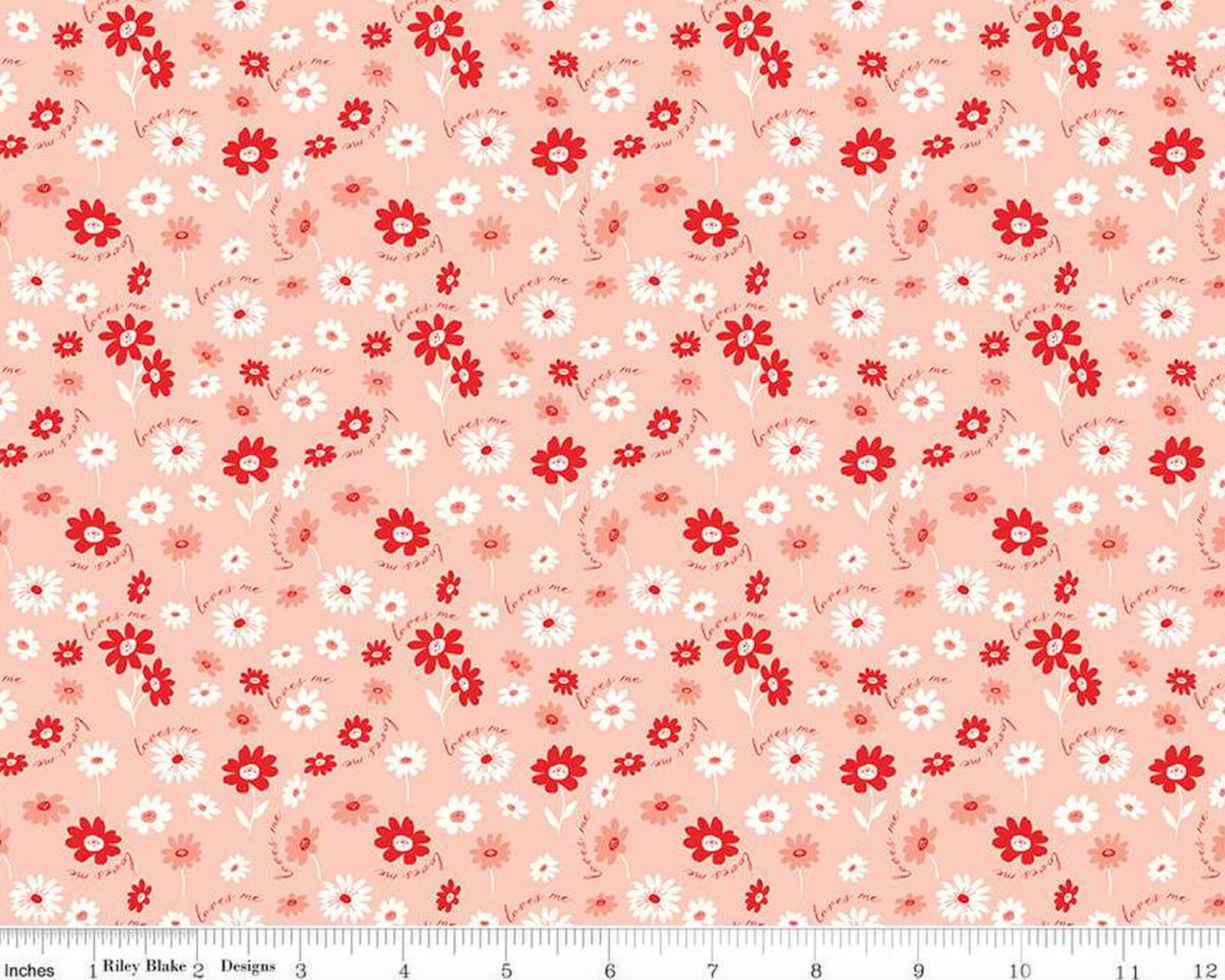 You And Me - Love Me Floral Pink from Riley Blake Fabric