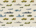 Letters From Home - Transport Khaki from Riley Blake Fabric