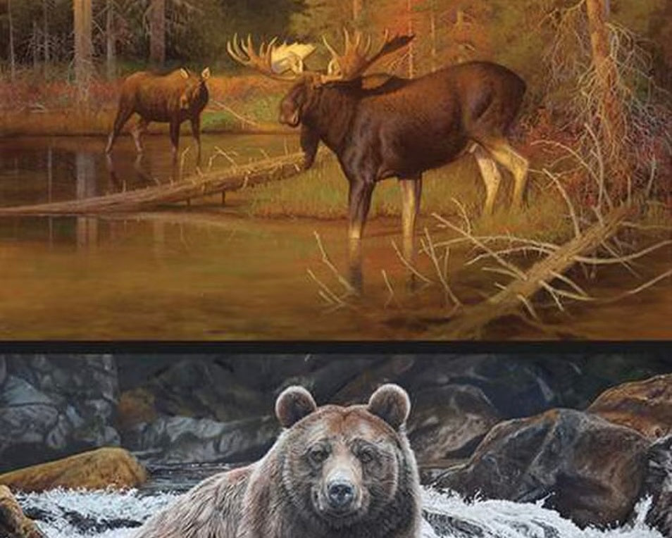 Majestic In Nature - Majestic Animals Pillow PANEL 24 Inches from Riley Blake Fabric