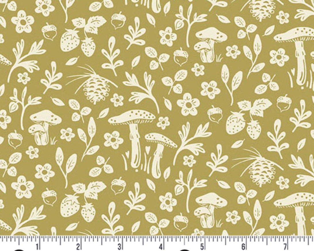 A Woodsy Cottage - Woodsy Path Pale Green by Judy Jarvi from Andover Fabrics