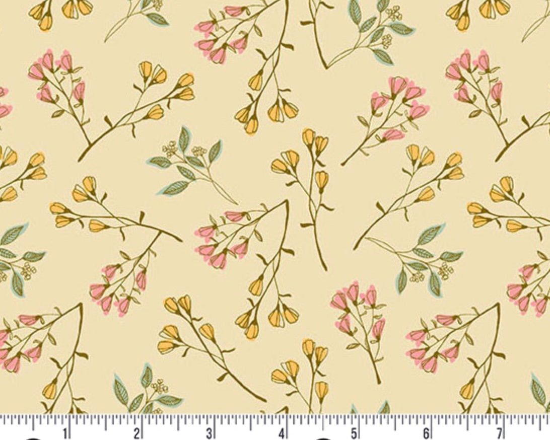 Meadow Walk - Bloom Burst Cream by Alexandra Bordallo from Andover Fabrics