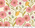 Meadow Walk - Poppies Meadow Cream by Alexandra Bordallo from Andover Fabrics