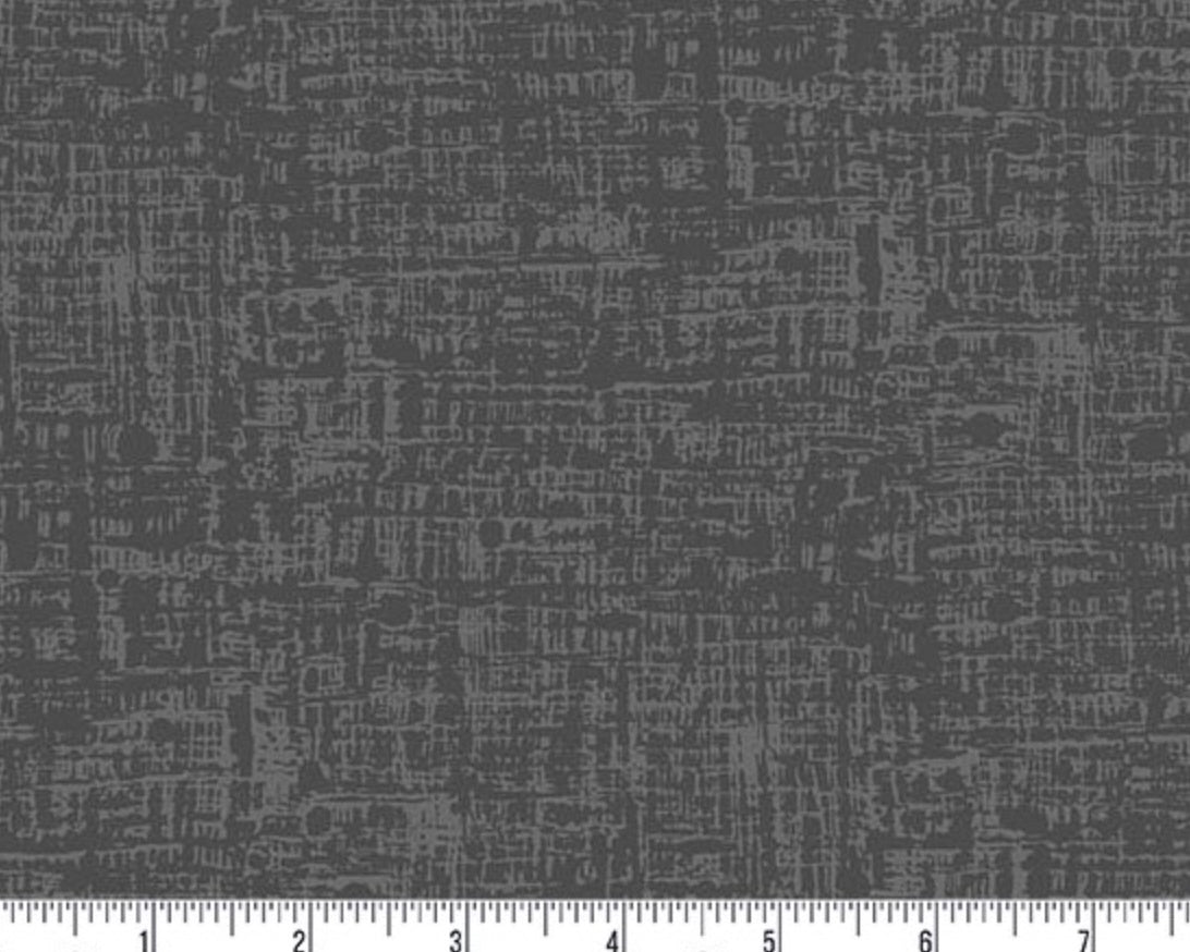 Green Leaves - Bark Cloth Black from Andover Fabrics