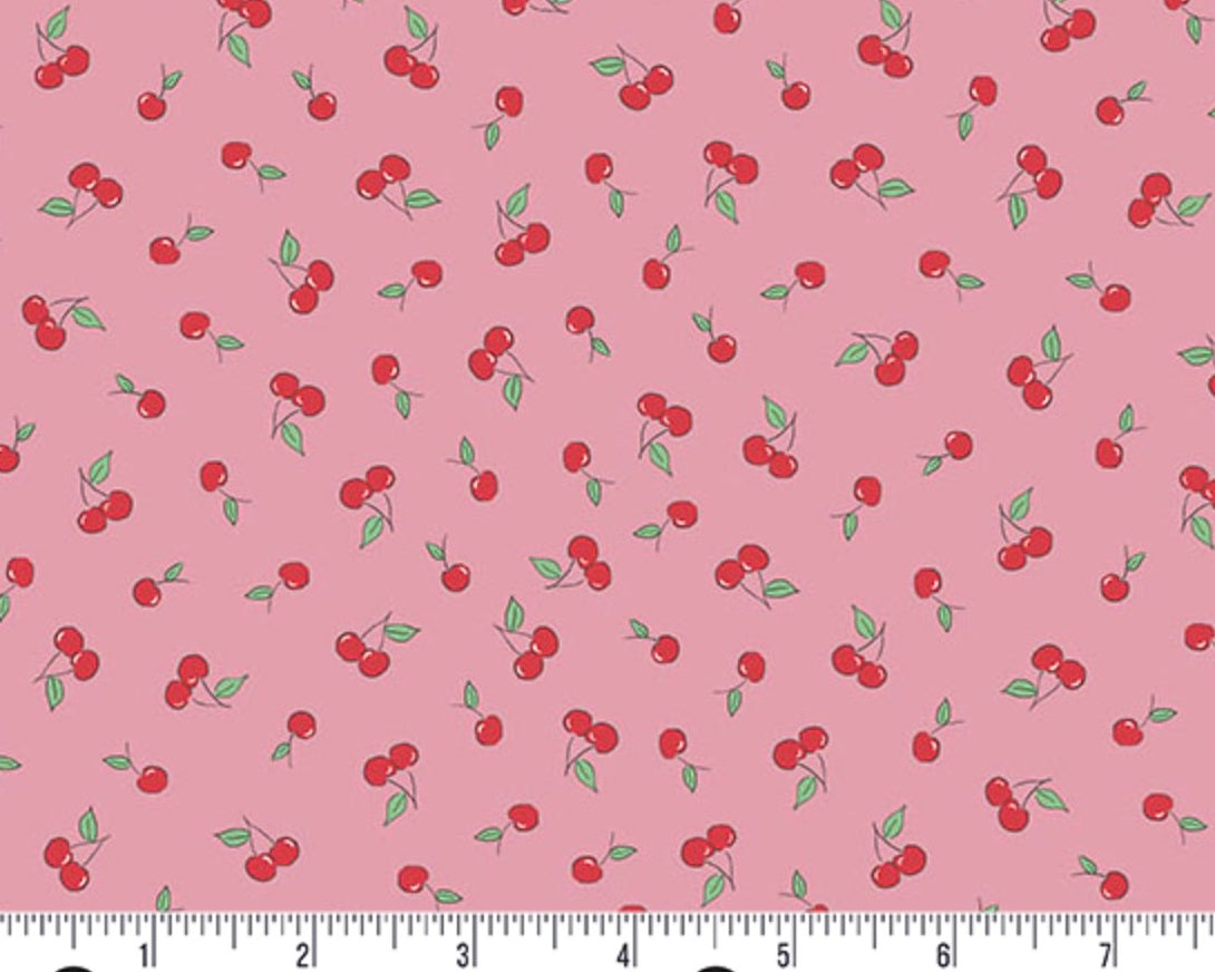 Afternoon Tea - Cherry Crush Pink from Makower UK  Fabric