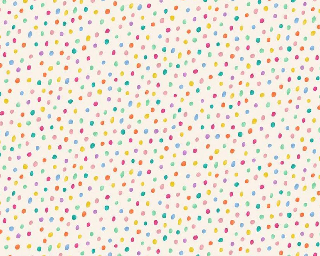 Hello Spring - Spots Cream from Makower UK  Fabric