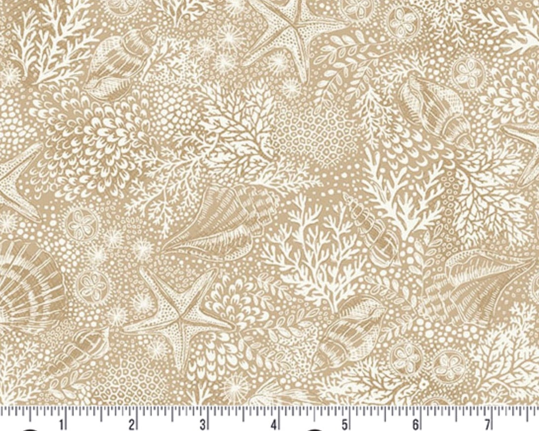 High Tide - Reef Cream from Makower UK  Fabric