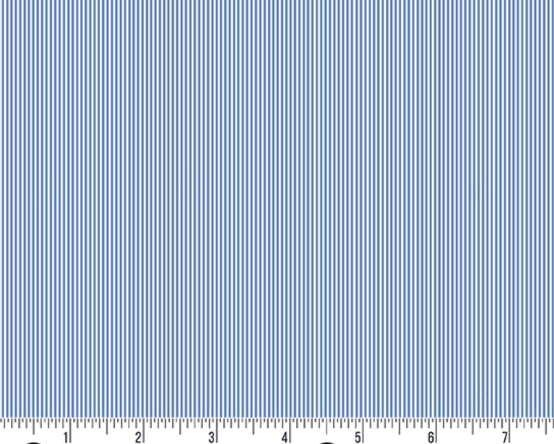 High Tide - Pin Stripe Blue from Makower UK  Fabric