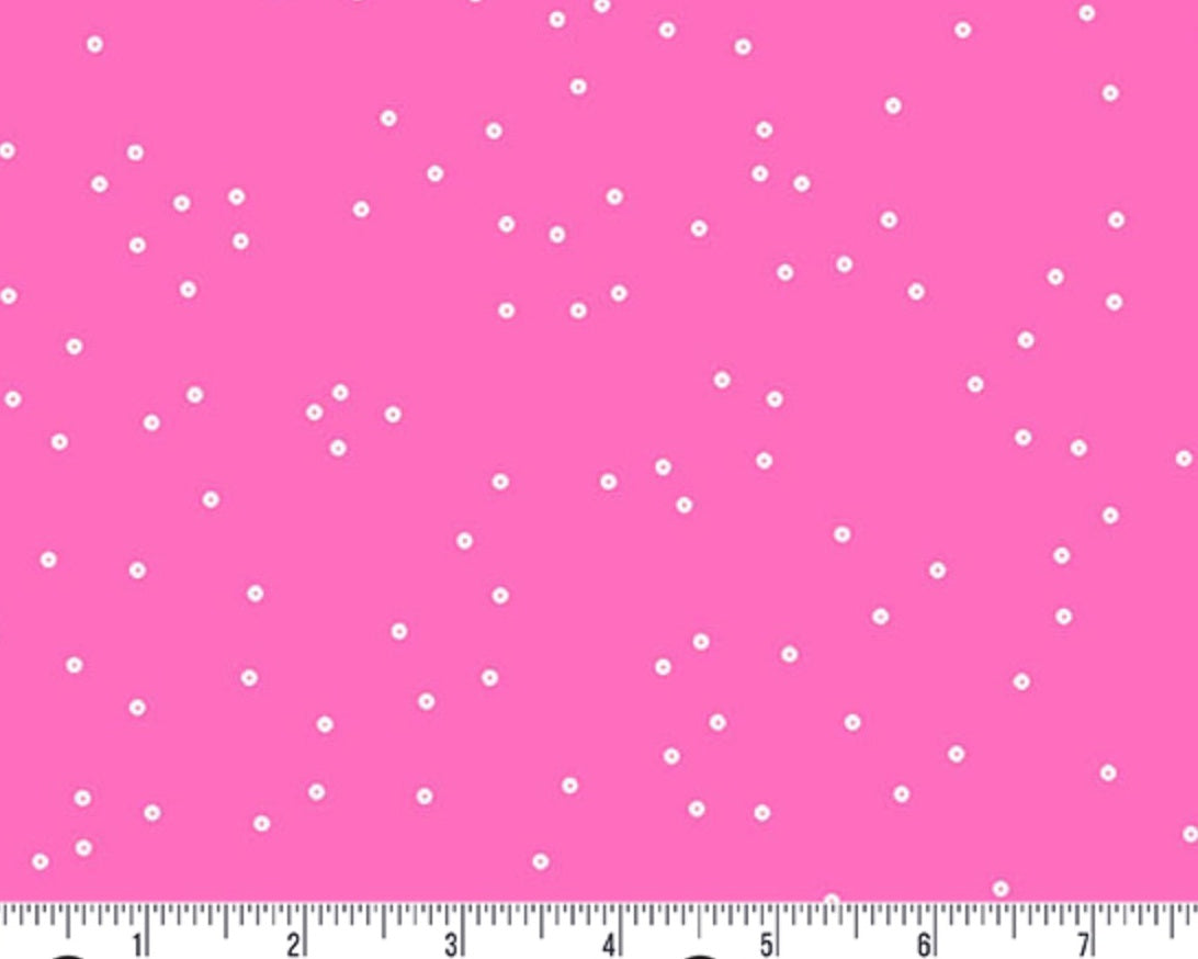 Sequin - Sequin Circle Dot Bubblegum Pink from Andover Fabrics