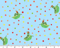 The Very Hungry Caterpillar - Leafing Around Powder Blue from Andover Fabrics