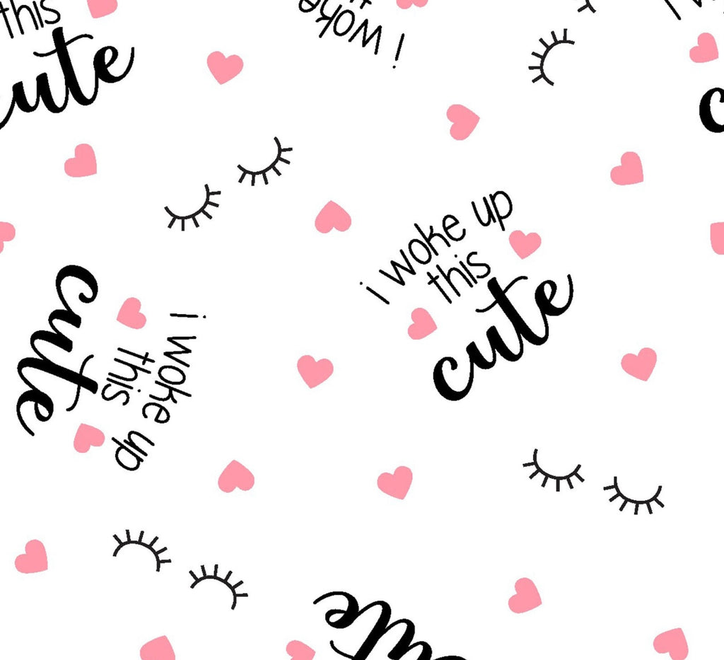 Nursery FLANNEL - I Woke Up This Cute from Springs Creative Fabric