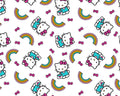 Hello Kitty - Rainbow Kitty Bows White from Springs Creative Fabric